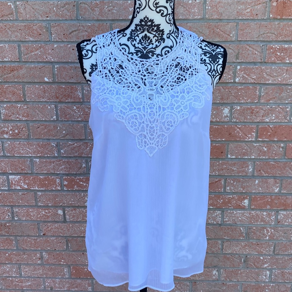 White Sleeveless Blouse